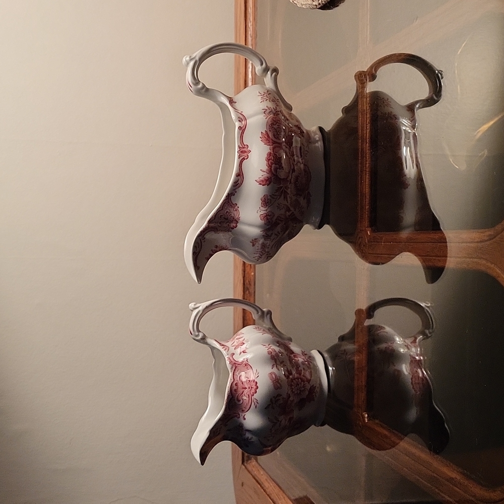 Vintage Ridgway Gravy Boat and Creamer